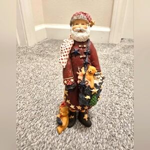 Lang & Wise Ellen Stouffer Ceramic Check Figure Santa 2nd Edition
